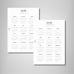2026 Multi-Month Calendar Insert - Extended Planning | PDF