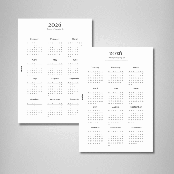 2026 Multi-Month Calendar Insert - Extended Planning | PDF
