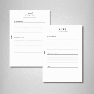 2026 Monthly Planner Insert - Achievement Tracker | PDF