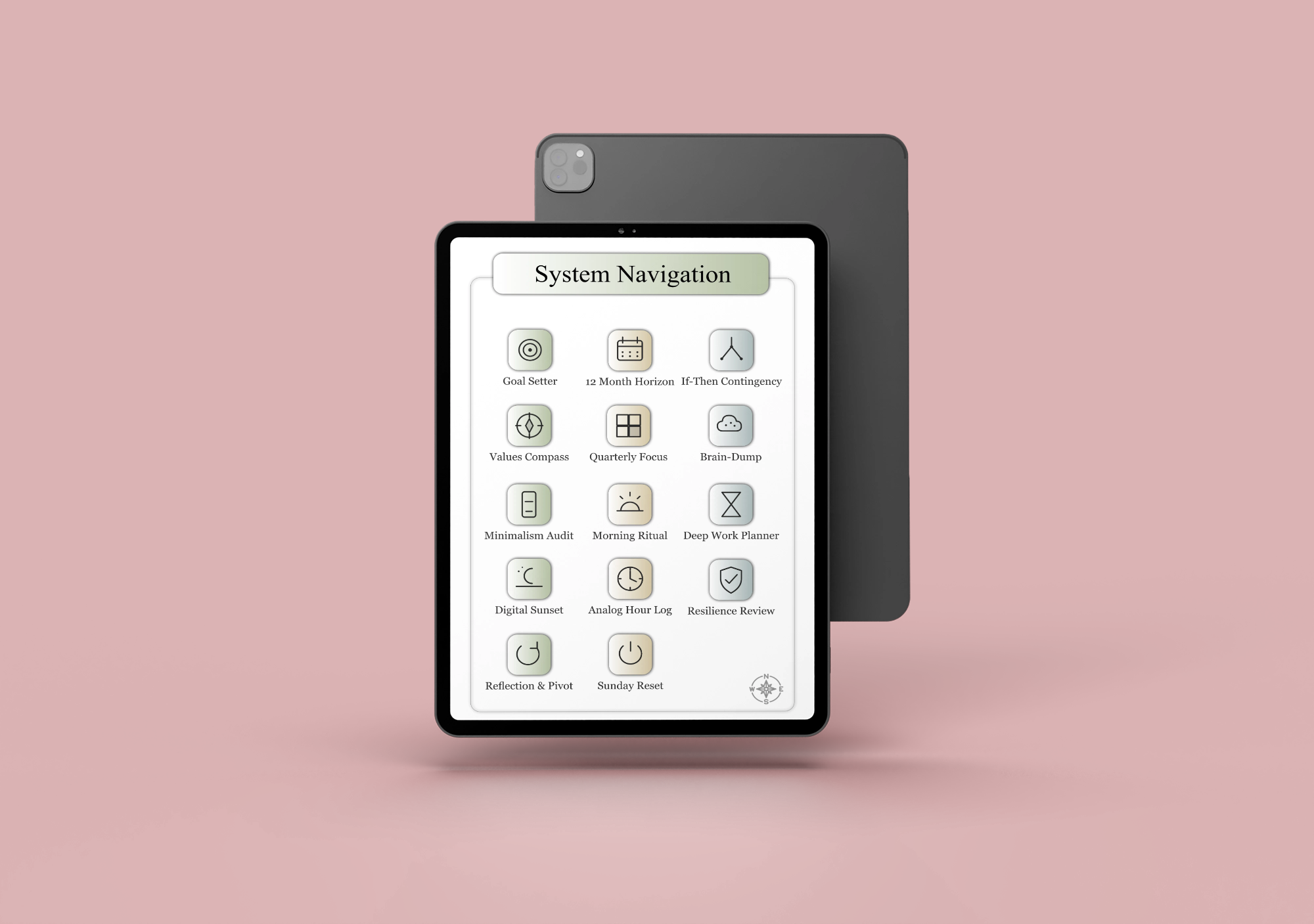 Nervous System Reset Planner | Burnout Recovery Digital Journal | Somatic Self-Care System for GoodNotes | 404-Page PDF - Image 8