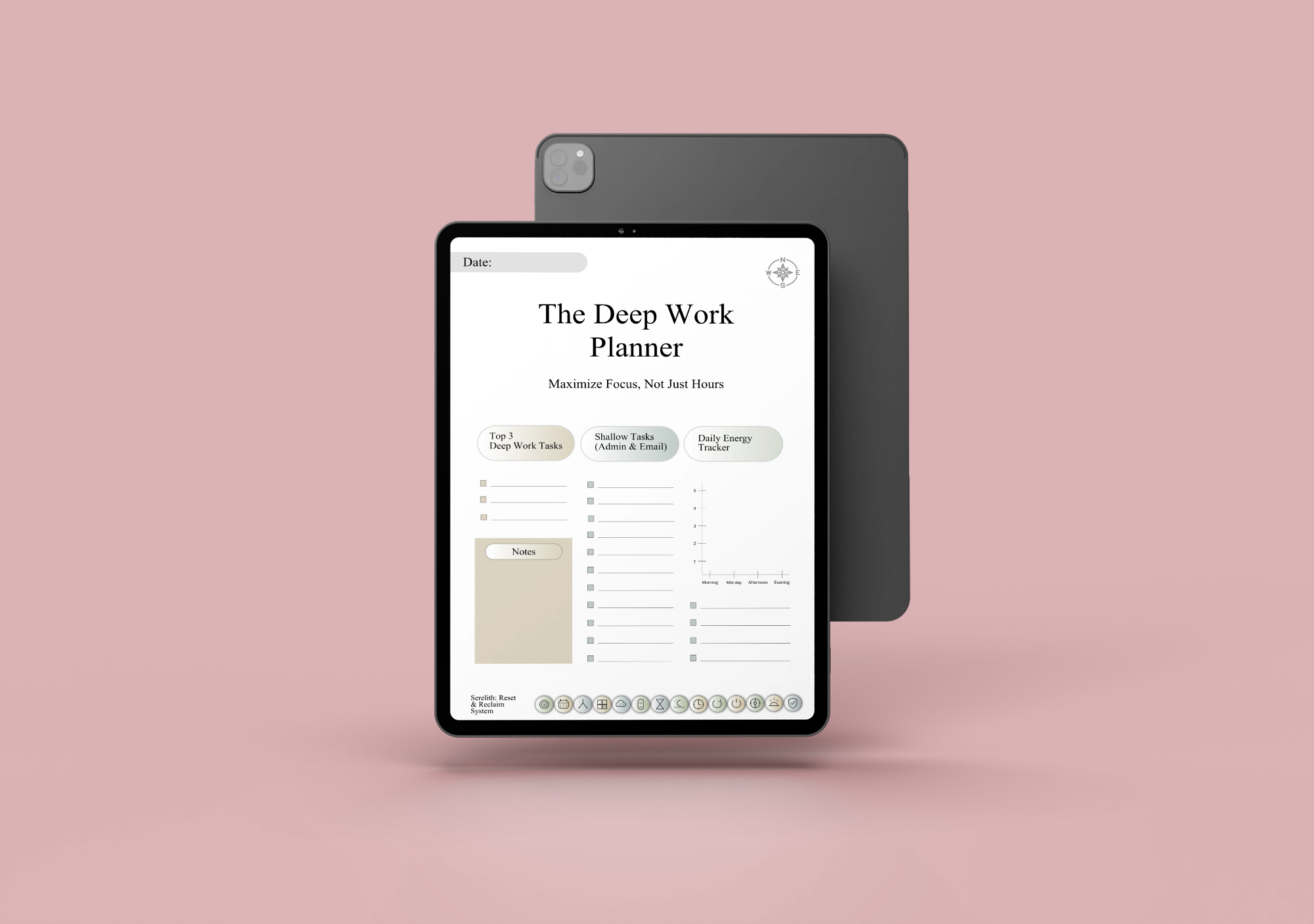 Nervous System Reset Planner | Burnout Recovery Digital Journal | Somatic Self-Care System for GoodNotes | 404-Page PDF - Image 10