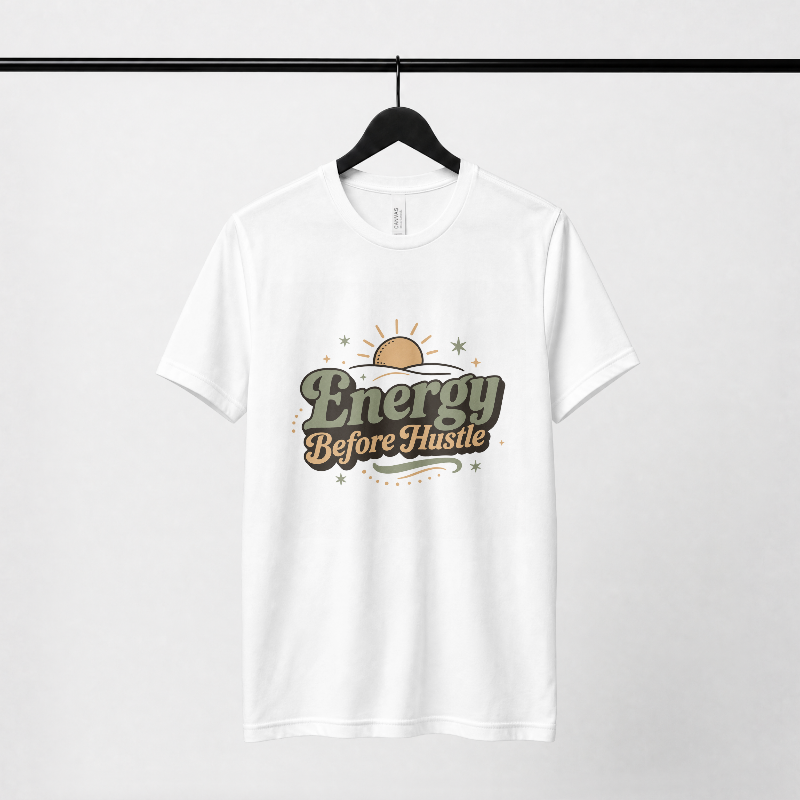 Energy Before Hustle T-Shirt - Image 2