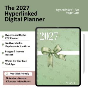 The 2027 Hyperlinked Productive Digital Planner